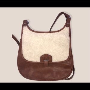 Nine West Camel Color Leather/Serpa Crossbody Bag